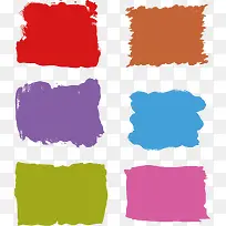红色紫色多彩油画笔刷矢量素材-空若网 红色紫色多彩油画笔刷矢量素材-空若网