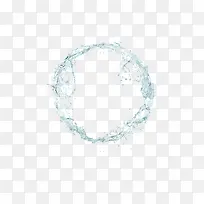 手绘蓝色环形水花免抠素材-空若网 手绘蓝色环形水花免抠素材-空若网