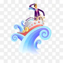 卡通海浪图片素材-空若网 卡通海浪图片素材-空若网