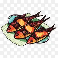 三条烤鱼拼盘-空若网 三条烤鱼拼盘-空若网