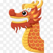 端午节橙色龙舟龙头-空若网 端午节橙色龙舟龙头-空若网