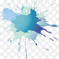 蓝色水墨点装饰-空若网 蓝色水墨点装饰-空若网