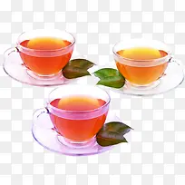 透明的玻璃茶杯和绿色茶树叶-空若网 透明的玻璃茶杯和绿色茶树叶-空若网