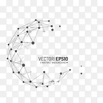 矢量科技线条半圆-空若网 矢量科技线条半圆-空若网
