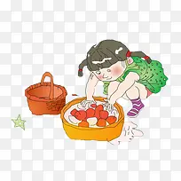 卡通清洗水果-空若网 卡通清洗水果-空若网