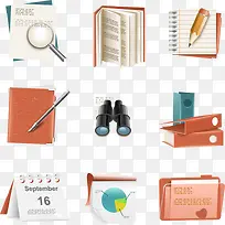 扁平化教育图标-空若网 扁平化教育图标-空若网