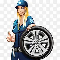 轮胎美女-空若网 轮胎美女-空若网