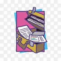 手绘抽屉纸张模型-空若网 手绘抽屉纸张模型-空若网