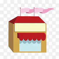 临街小商店扁平化卡通-空若网 临街小商店扁平化卡通-空若网