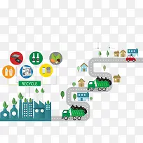 创意扁平化城市垃圾设计-空若网 创意扁平化城市垃圾设计-空若网