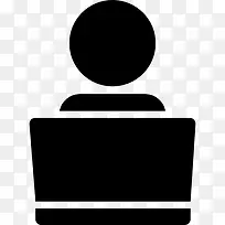 用计算机工作图标-空若网 用计算机工作图标-空若网