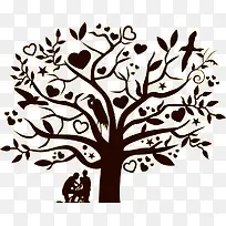 黑色心形树png-空若网 黑色心形树png-空若网