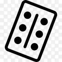 多米诺片六点图标-空若网 多米诺片六点图标-空若网