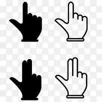 点击的手icon图标-空若网 点击的手icon图标-空若网