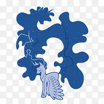 矢量星空独角兽-空若网 矢量星空独角兽-空若网