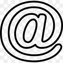 Internet邮件阿罗瓦标志轮廓图标-空若网 Internet邮件阿罗瓦标志轮廓图标-空若网