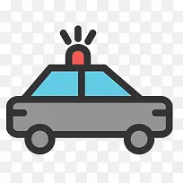 扁平化警车PNG下载-空若网 扁平化警车PNG下载-空若网