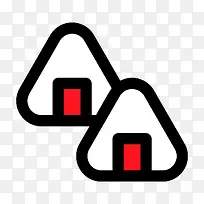 手绘卡通白色三角形图案-空若网 手绘卡通白色三角形图案-空若网