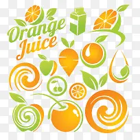 橙子标签矢量素材-空若网 橙子标签矢量素材-空若网