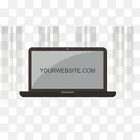 黑色电脑矢量-空若网 黑色电脑矢量-空若网