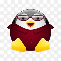 可爱QQ企鹅图标下载-空若网 可爱QQ企鹅图标下载-空若网