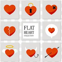扁平爱心图标-空若网 扁平爱心图标-空若网