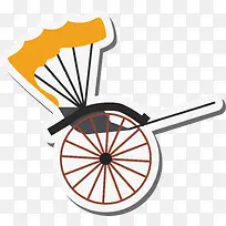 手绘黄包车-空若网 手绘黄包车-空若网