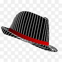 卡通黑色条纹帽矢量素材-空若网 卡通黑色条纹帽矢量素材-空若网