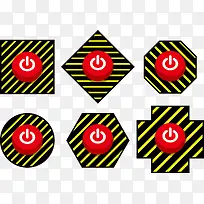 矢量图红色按钮-空若网 矢量图红色按钮-空若网