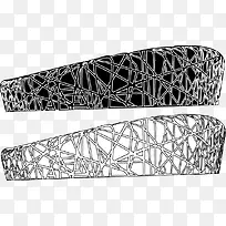 鸟巢矢量素材,-空若网 鸟巢矢量素材,-空若网