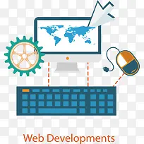 电脑扁平化素材-空若网 电脑扁平化素材-空若网