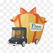 卡通快递车-空若网 卡通快递车-空若网