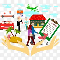 旅行保险矢量素材-空若网 旅行保险矢量素材-空若网