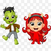 魔鬼和科学怪人矢量图片-空若网 魔鬼和科学怪人矢量图片-空若网