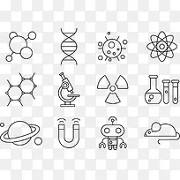 生命科学图标-空若网 生命科学图标-空若网