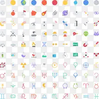 科学星座符号宇宙矢量扁平图标-空若网 科学星座符号宇宙矢量扁平图标-空若网