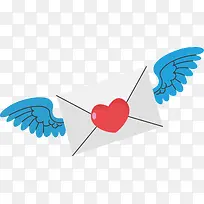 带着翅膀的情书信封-空若网 带着翅膀的情书信封-空若网