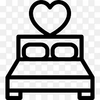 双床与心图标-空若网 双床与心图标-空若网