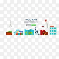 扁平化环球旅行素材-空若网 扁平化环球旅行素材-空若网