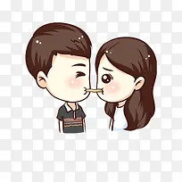 手绘情侣小人-空若网 手绘情侣小人-空若网