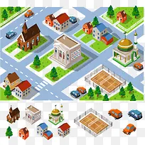 矢量城市建筑-空若网 矢量城市建筑-空若网