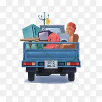 卡通货车背影-空若网 卡通货车背影-空若网