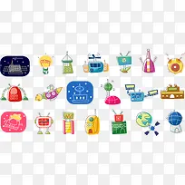 科学幻想机器人矢量元素-空若网 科学幻想机器人矢量元素-空若网