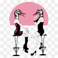 矢量鸭子女人-空若网 矢量鸭子女人-空若网