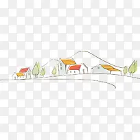 卡通手绘房子-空若网 卡通手绘房子-空若网