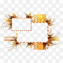 长方形组合植物边框-空若网 长方形组合植物边框-空若网