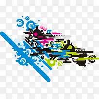 非主流彩色圆圈图案矢量-空若网 非主流彩色圆圈图案矢量-空若网