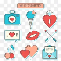 爱情卡通心形素材元素-空若网 爱情卡通心形素材元素-空若网
