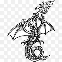 飞翼神龙插画-空若网 飞翼神龙插画-空若网