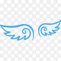 蓝色漫画翅膀图片-空若网 蓝色漫画翅膀图片-空若网